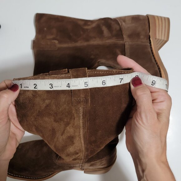 NEW Frye Campus 12R Boots Womens 8.5 Chocolate Brown Brownie Suede Western Barn - Picture 9 of 11